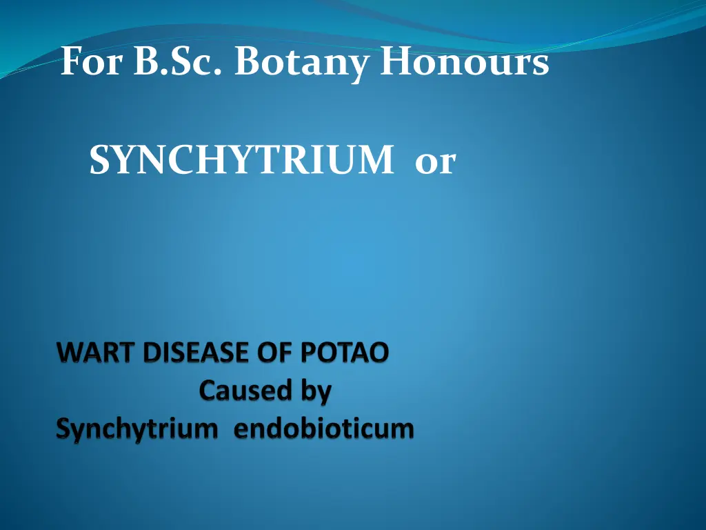 for b sc botany honours