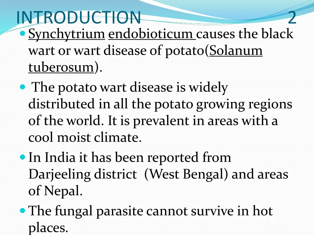 introduction 2 synchytrium endobioticum causes