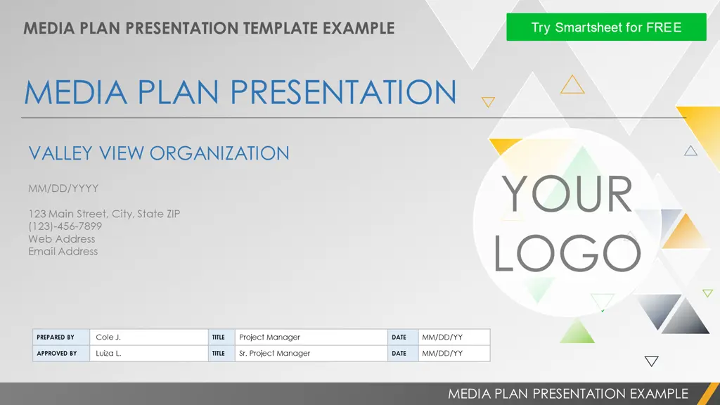 media plan presentation template example