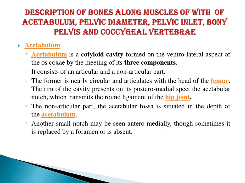 acetabulum acetabulum is a cotyloid cavity formed