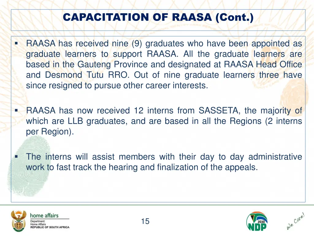 capacitation of raasa cont