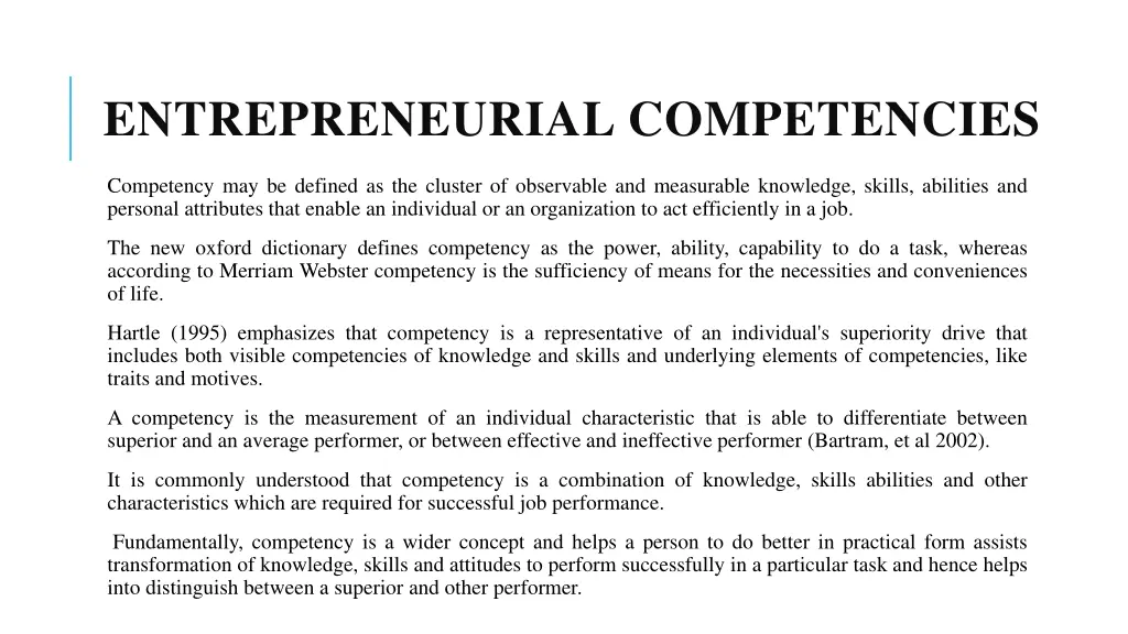 entrepreneurial competencies