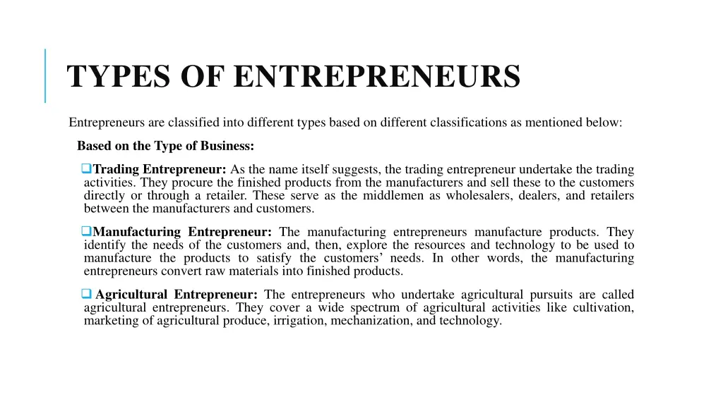 types of entrepreneurs