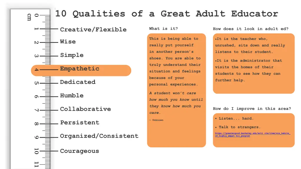 10 qualities of a great adult educator 12