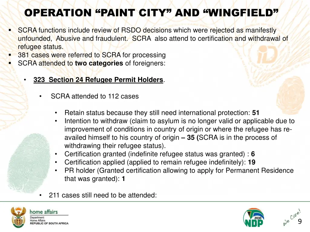 operation paint city and wingfield