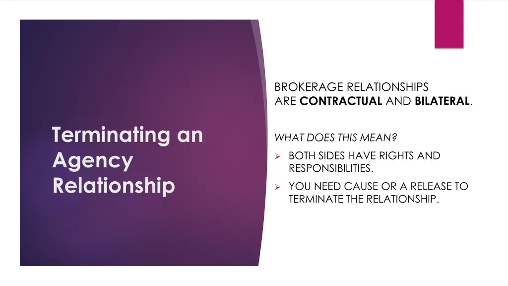 brokerage relationships are contractual