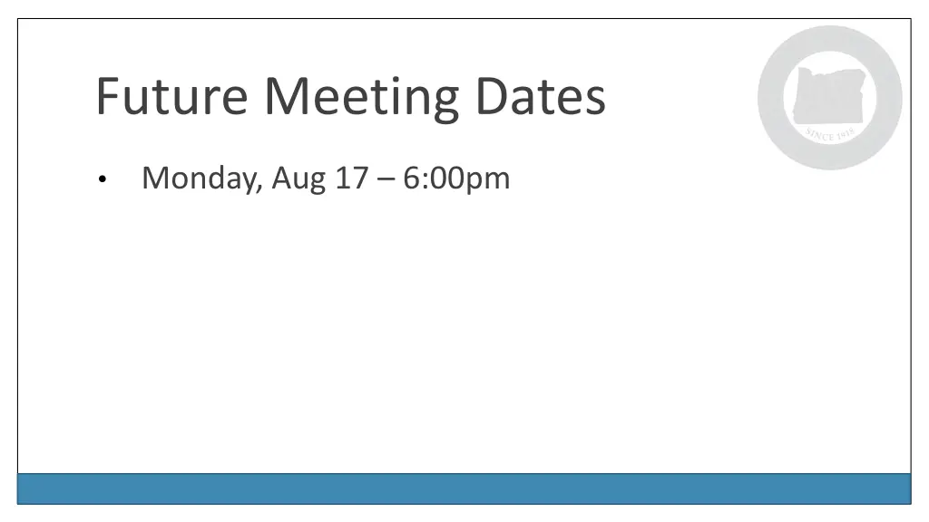 future meeting dates