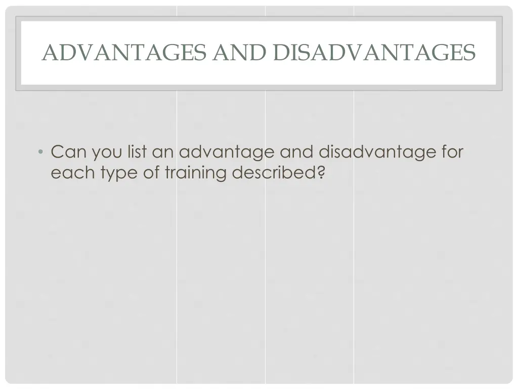 advantages and disadvantages