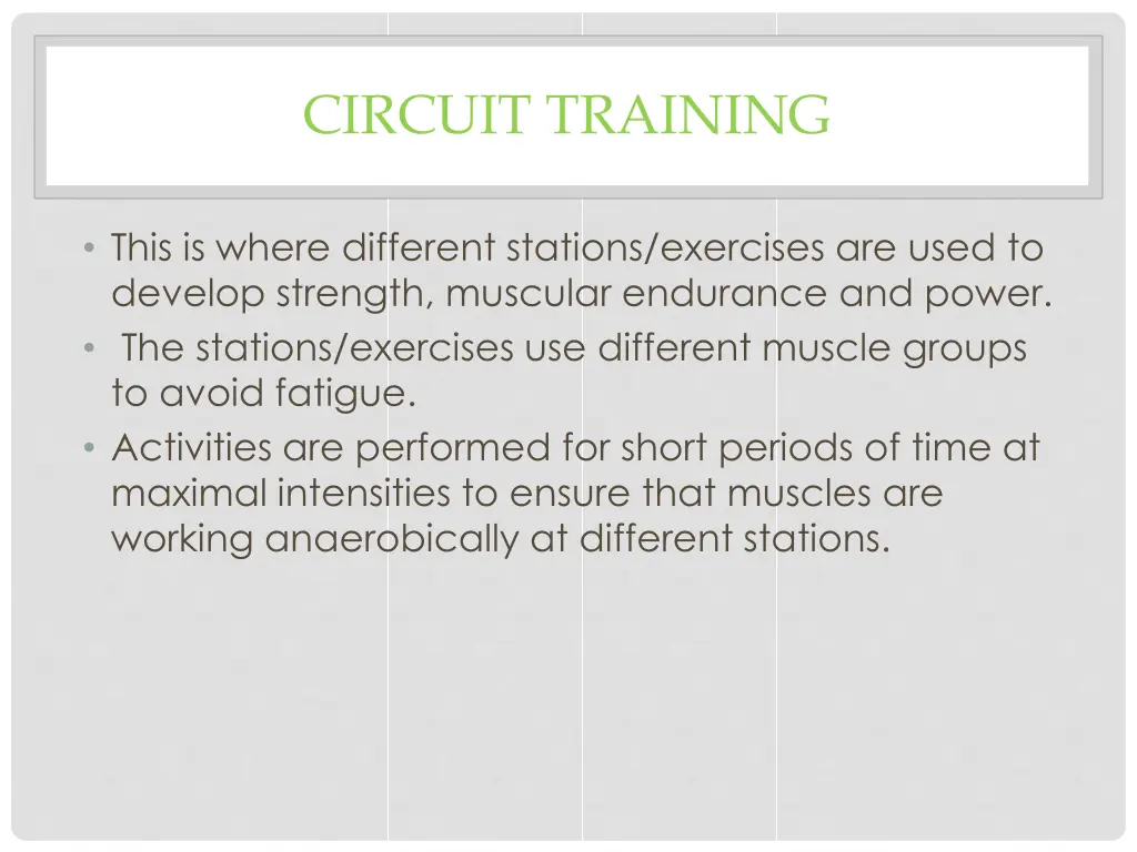 circuit training 1