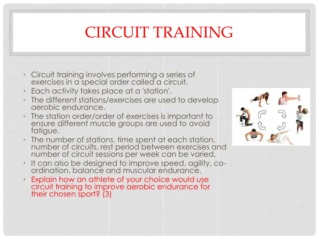 circuit training