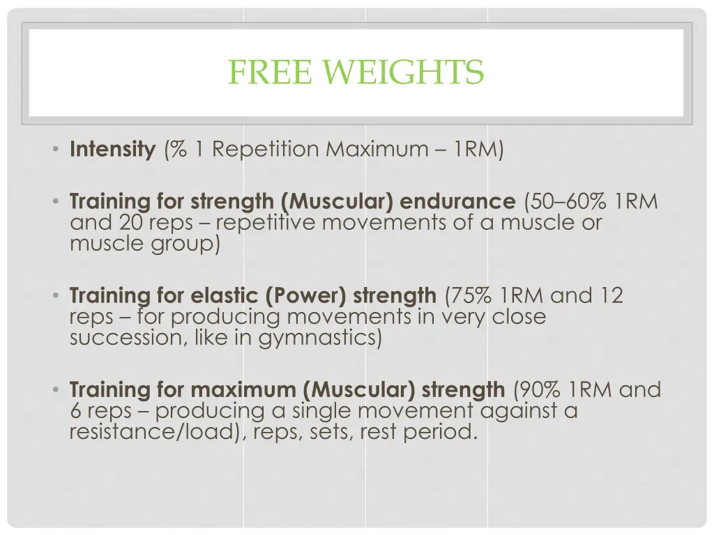 free weights 2