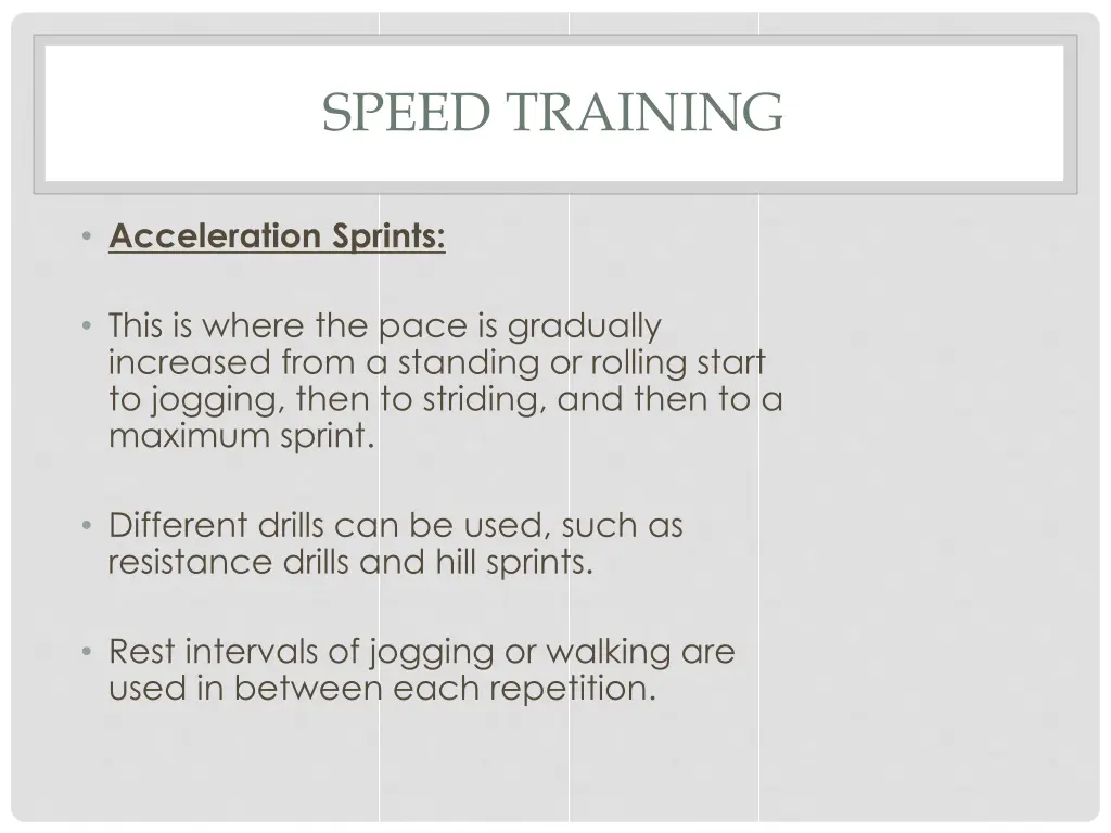 speed training 1