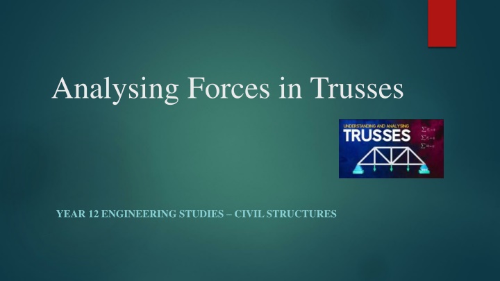 analysing forces in trusses