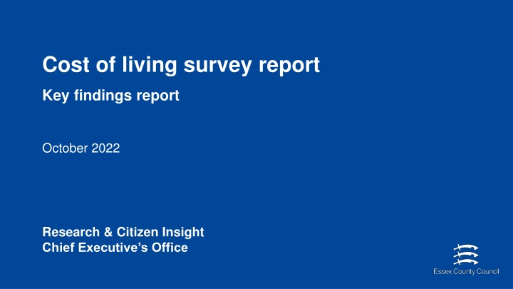 cost of living survey report