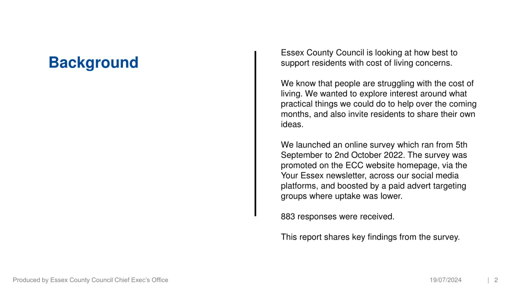 essex county council is looking at how best