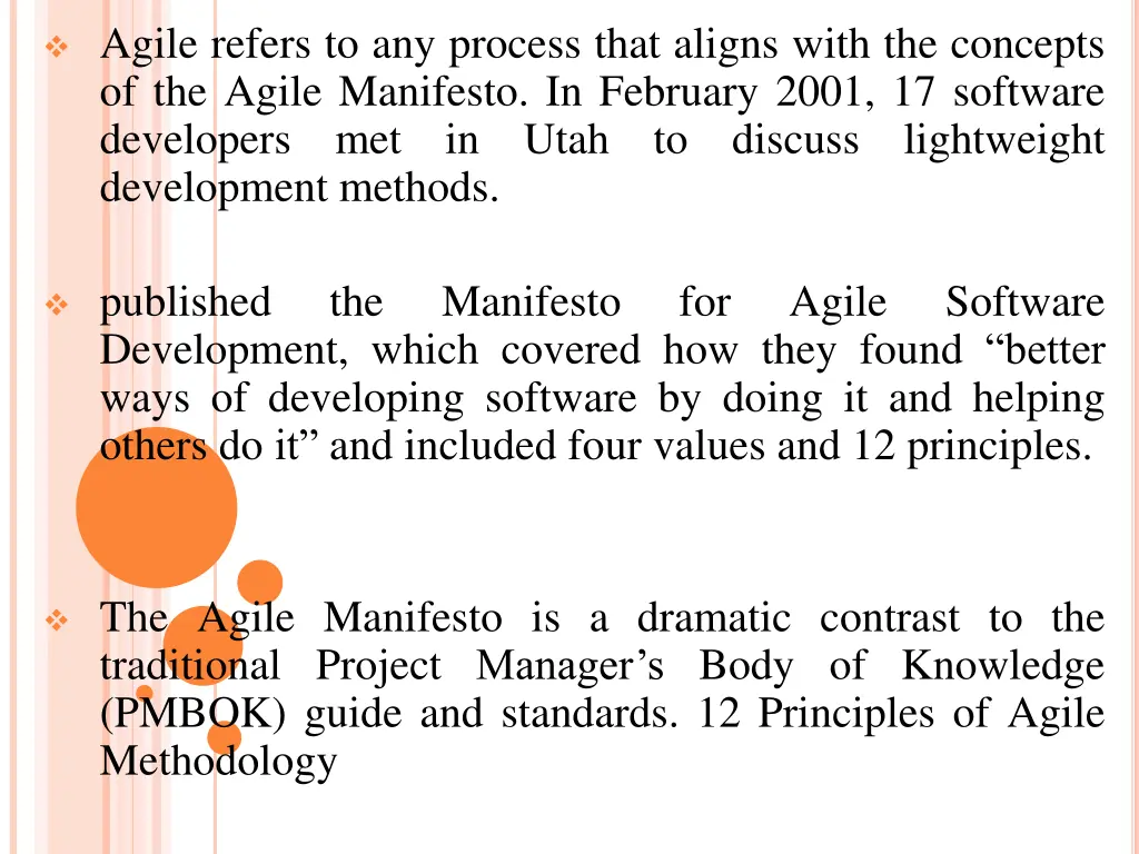 agile refers to any process that aligns with