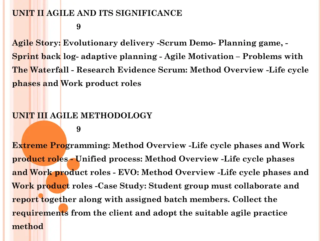 unit ii agile and its significance 9