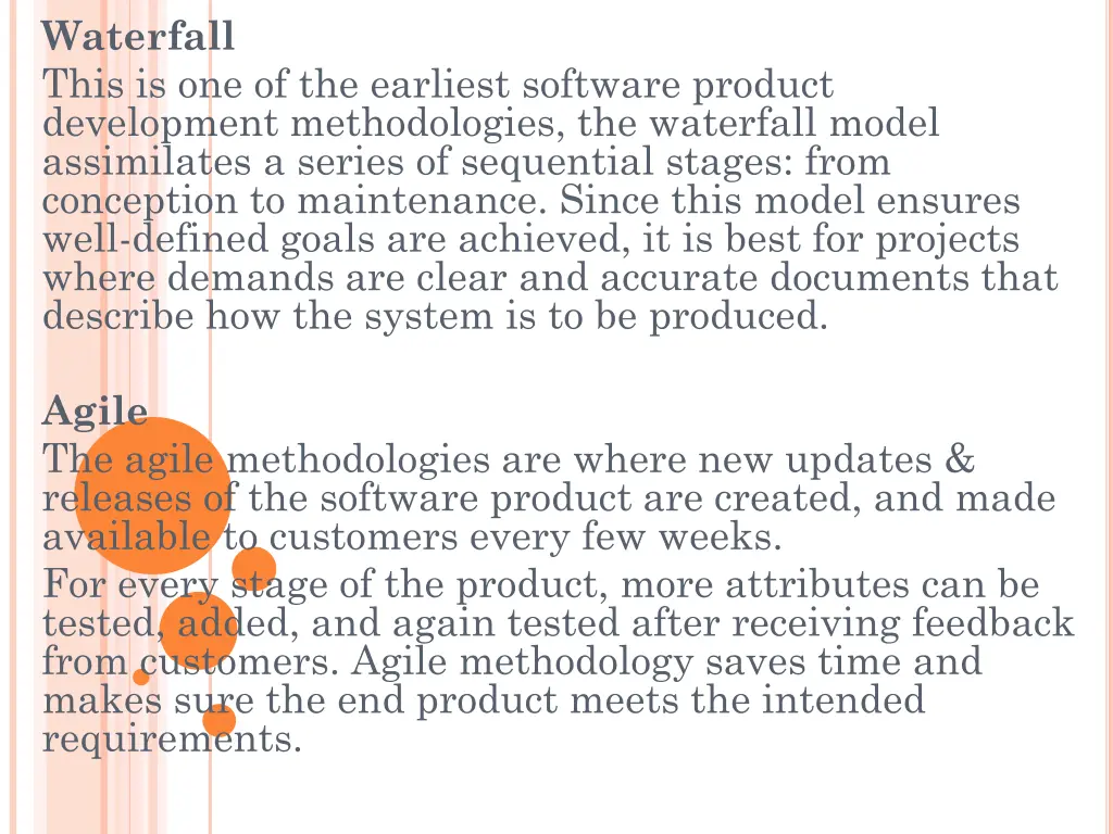 waterfall this is one of the earliest software