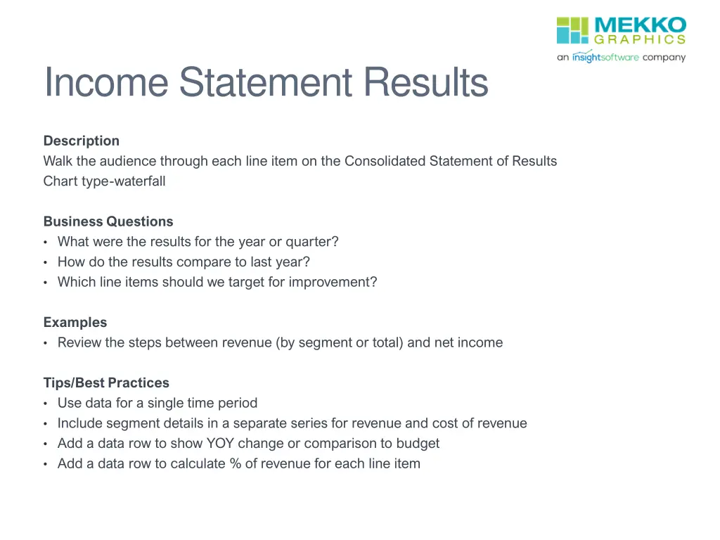 income statement results