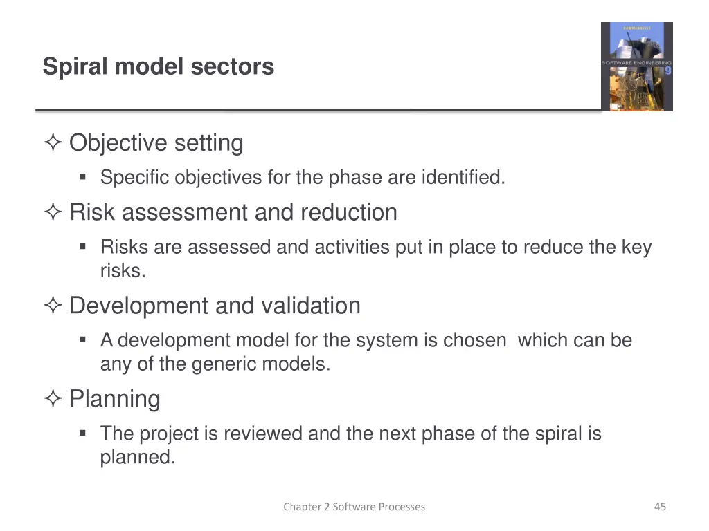 spiral model sectors