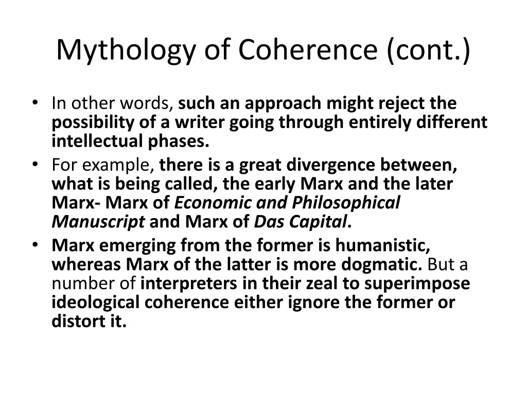 mythology of coherence cont