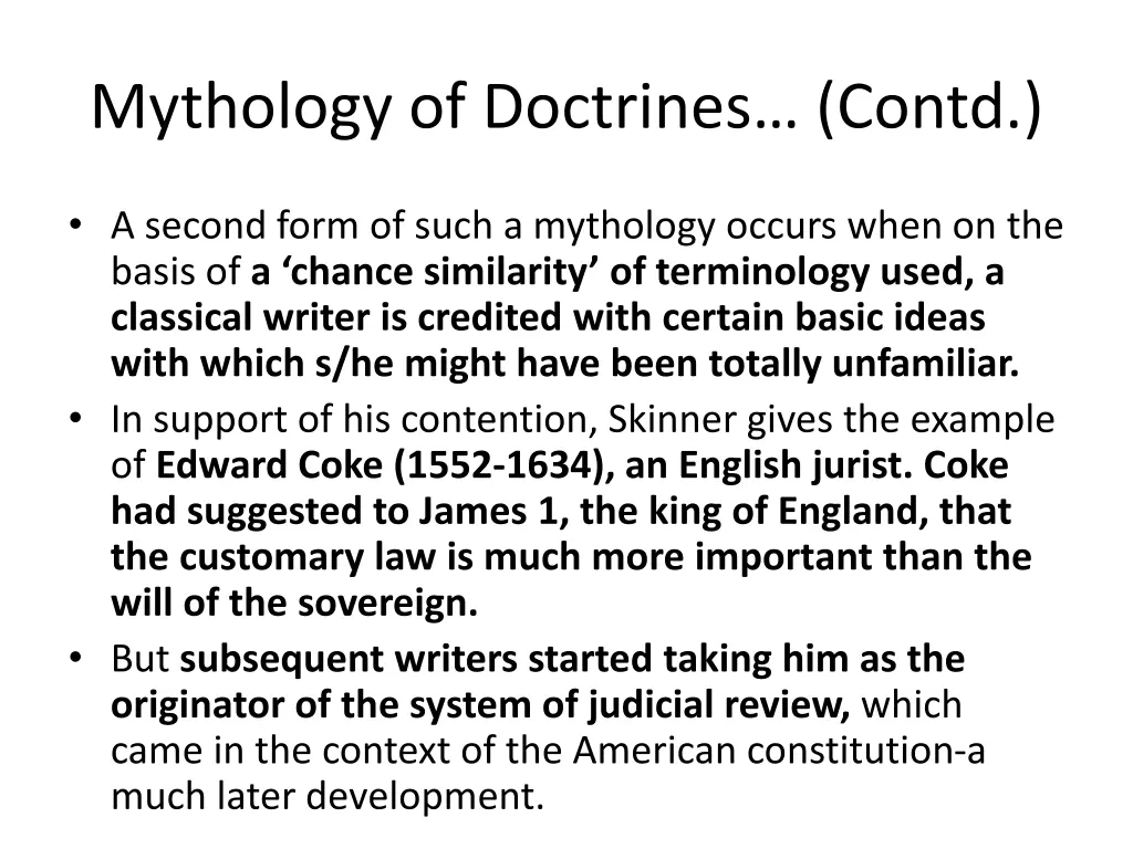 mythology of doctrines contd 1