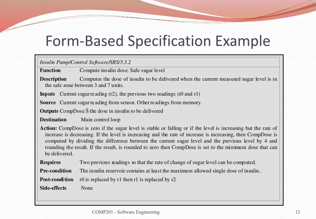 form based specification example