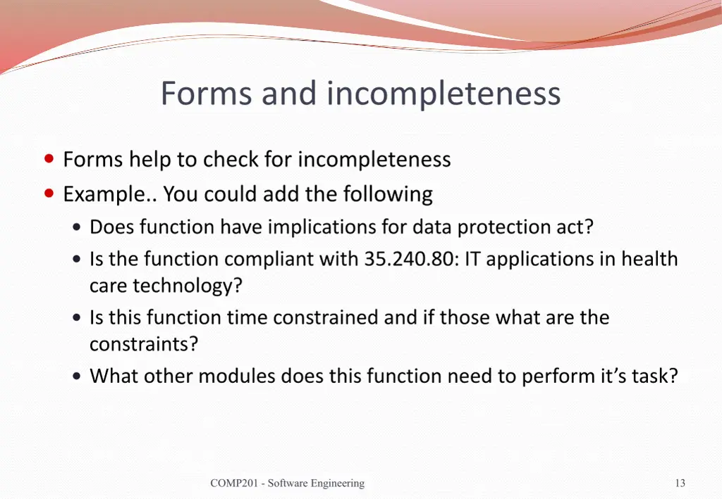 forms and incompleteness