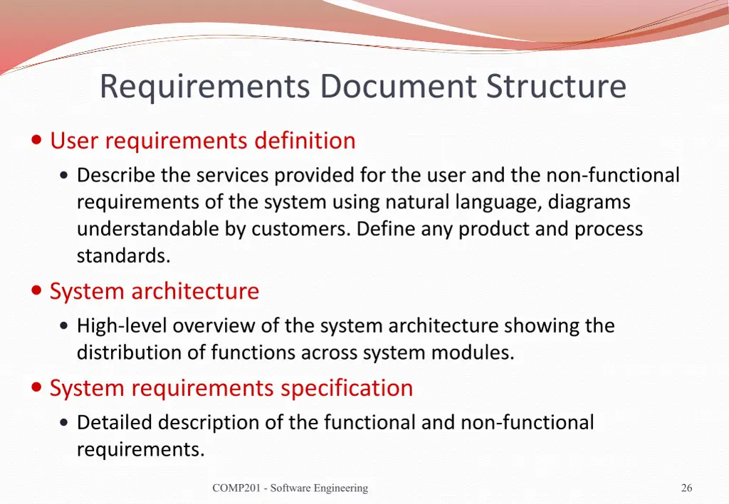 requirements document structure 1