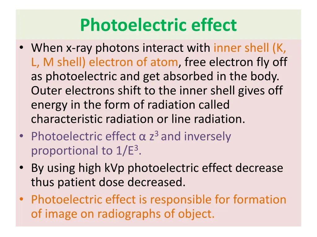 photoelectric effect when x ray photons interact