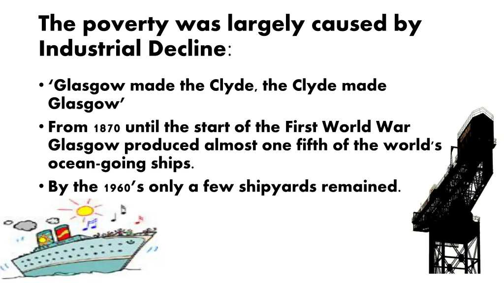 the poverty was largely caused by industrial