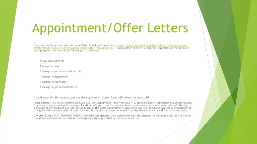 appointment offer letters