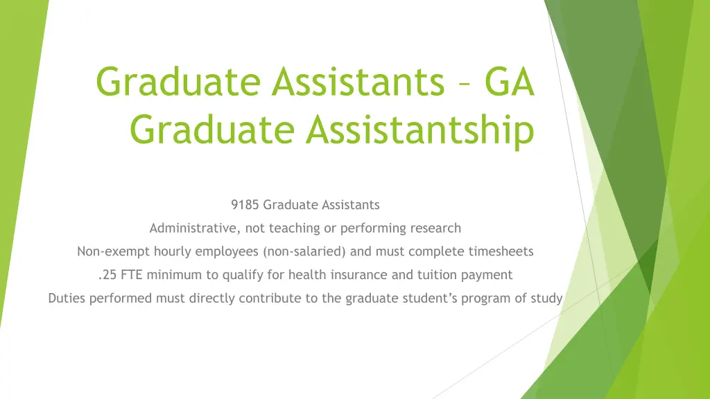 graduate assistants ga graduate assistantship