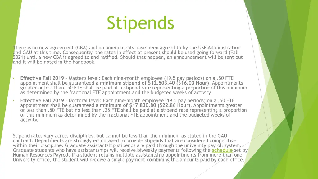 stipends