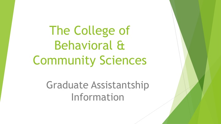 the college of behavioral community sciences