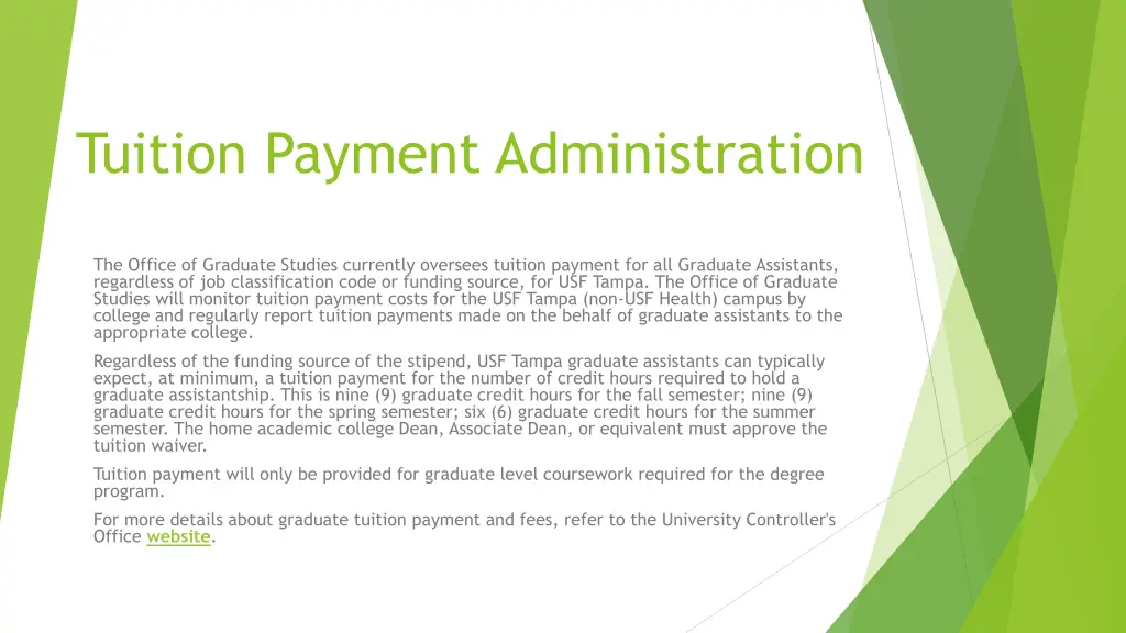 tuition payment administration