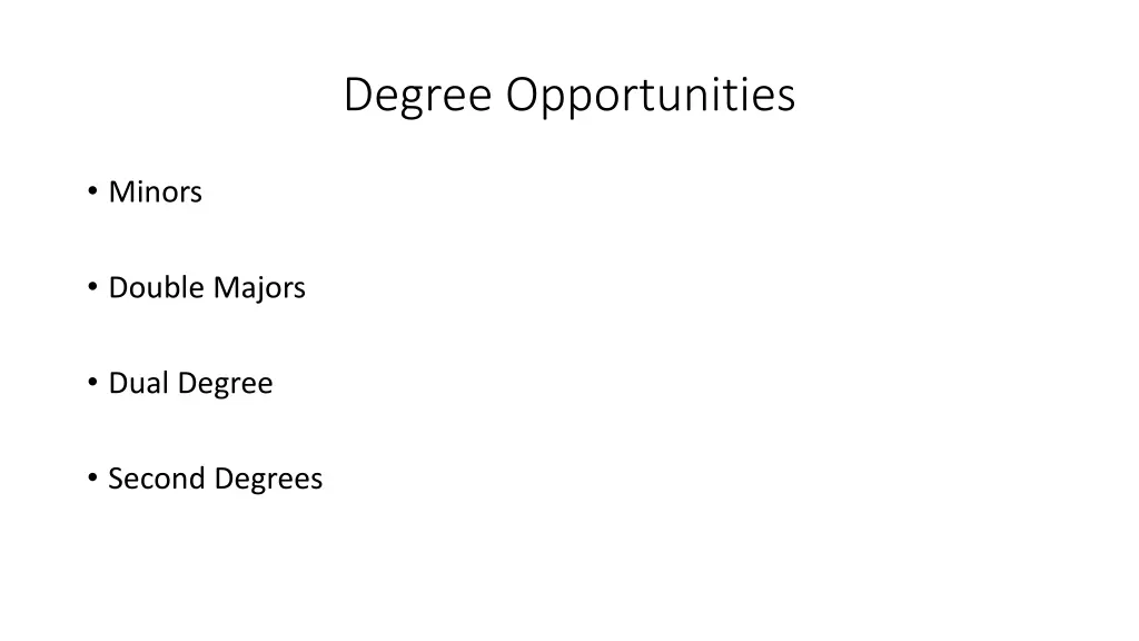 degree opportunities