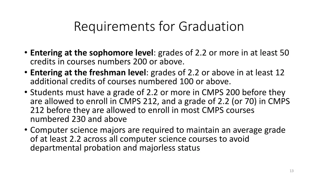 requirements for graduation