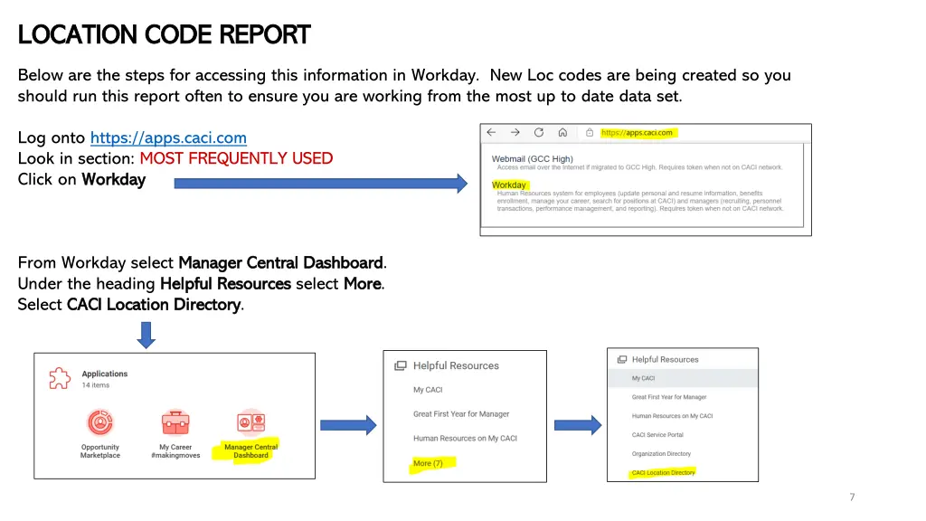 location code report location code report