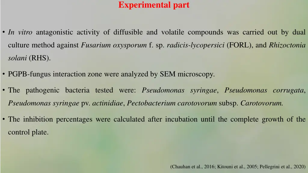 experimental part