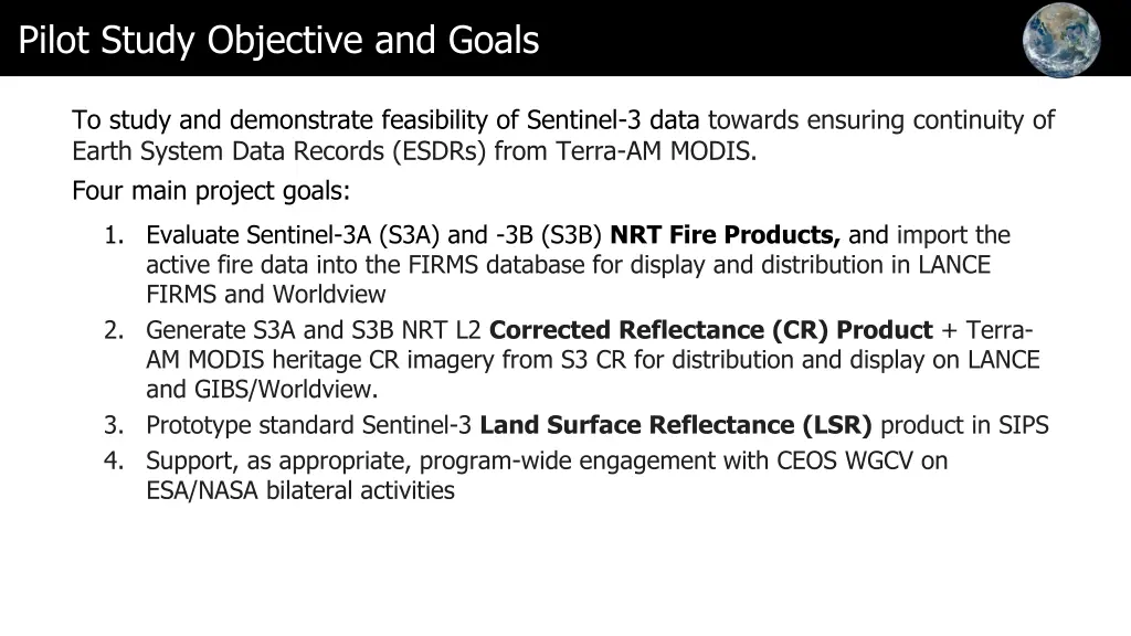 pilot study objective and goals