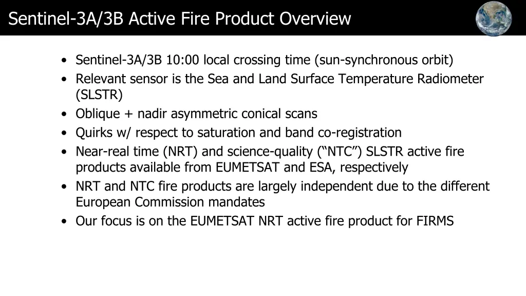 sentinel 3a 3b active fire product overview