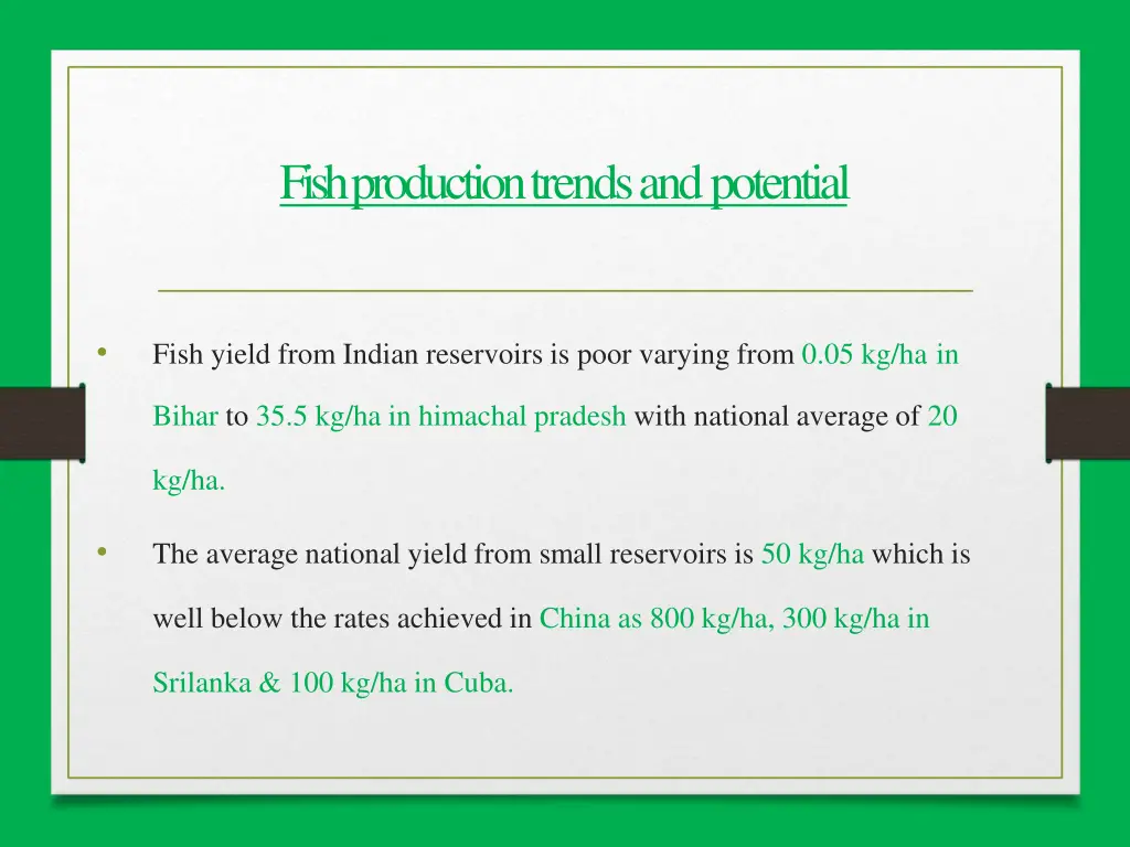 fish production trends andpotential