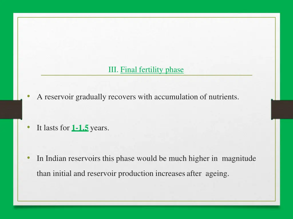 iii final fertility phase