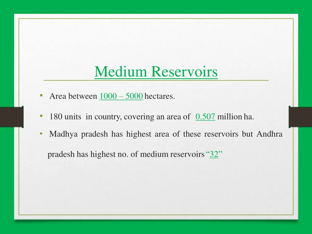 medium reservoirs