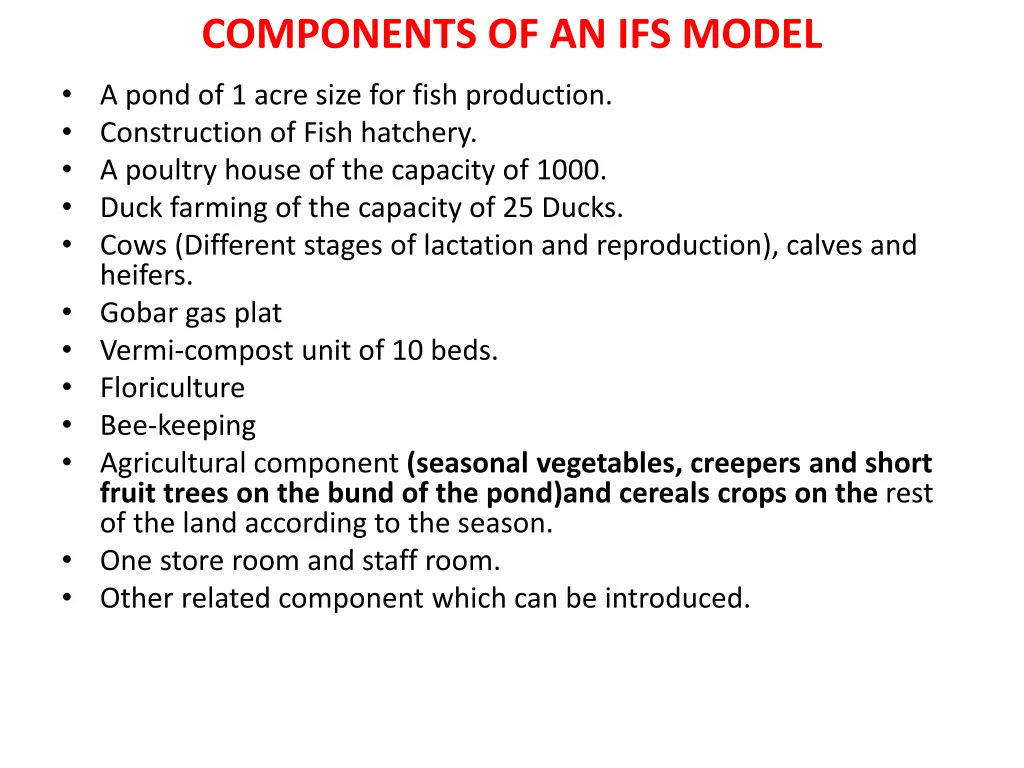 components of an ifs model