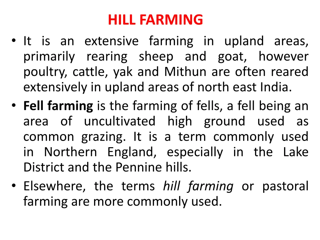 hill farming