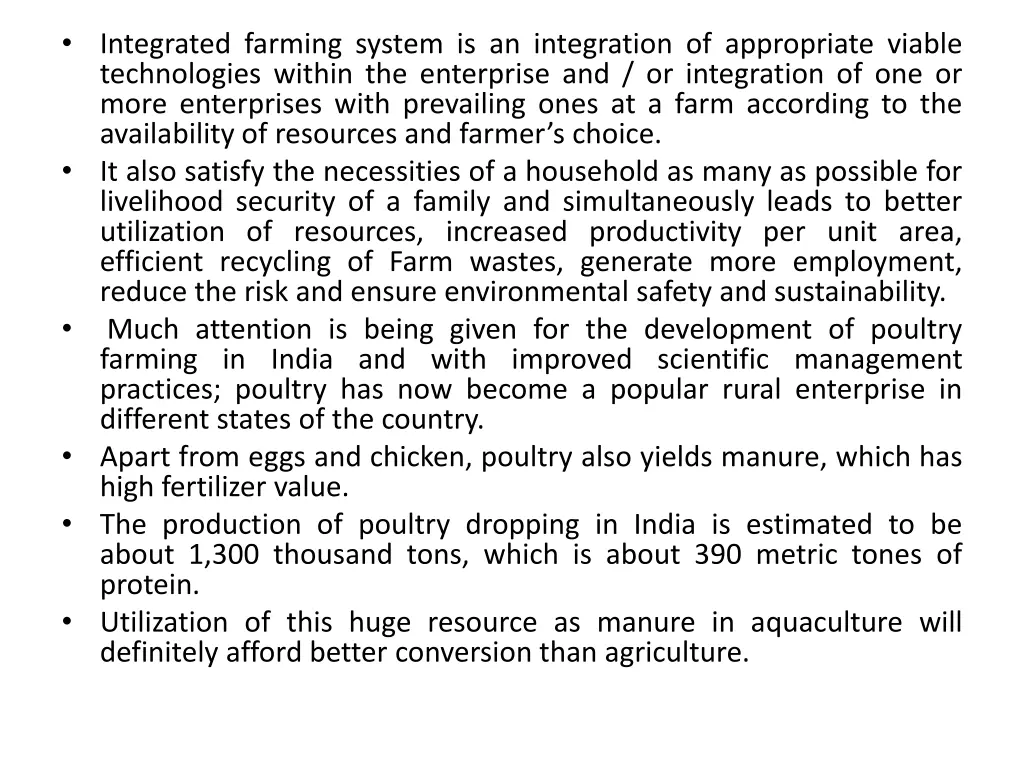 integrated farming system is an integration