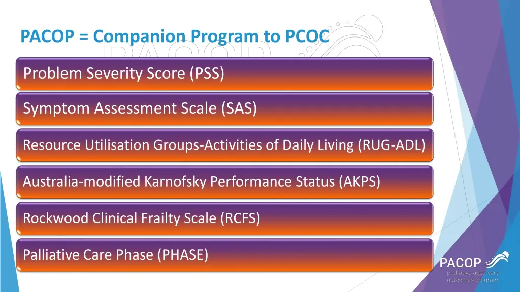 pacop companion program to pcoc