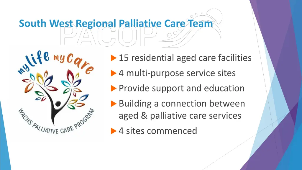 south west regional palliative care team